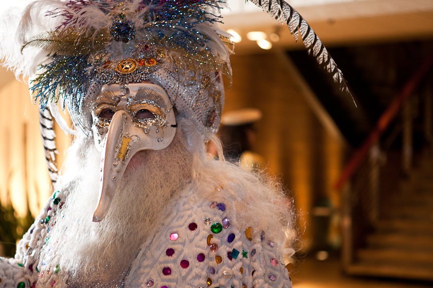 King Carnivale We salute Alan Morrow, whose costume (from A Masquerade in Bellevue) was the hit of the night at the 2011 Venice Is Sinking masked carnival ball. All photos by Lucas Anderson.