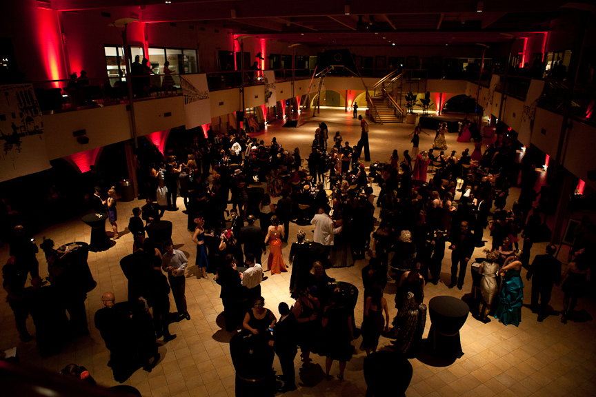 Aerial view of Venice Is Sinking at Seattle Design Center. Photo: Lucas Anderson.