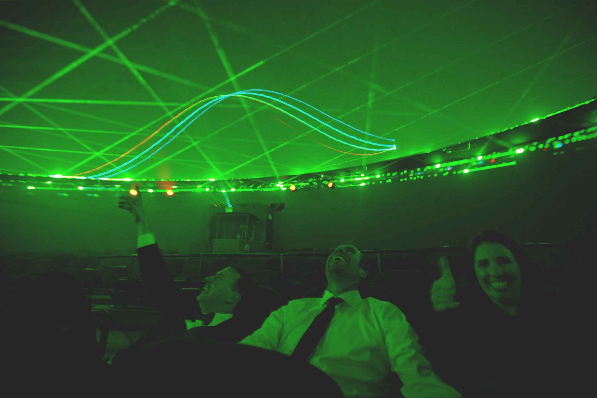 A dazzling laser show in the Laser Dome