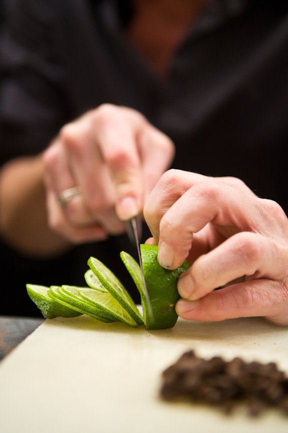 Next up: coffee and a thinly sliced lime.Photo: Lucas Anderson