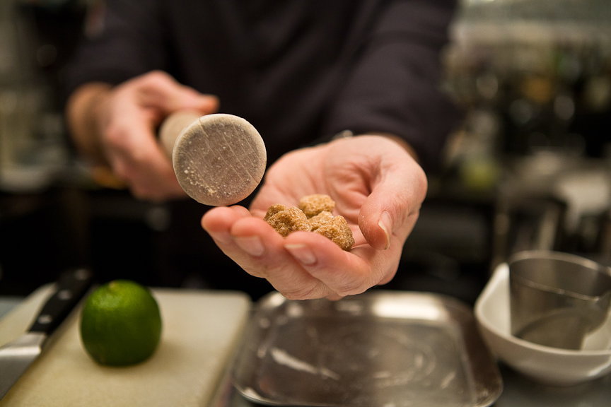 Prepping the sugar.Photo: Lucas Anderson