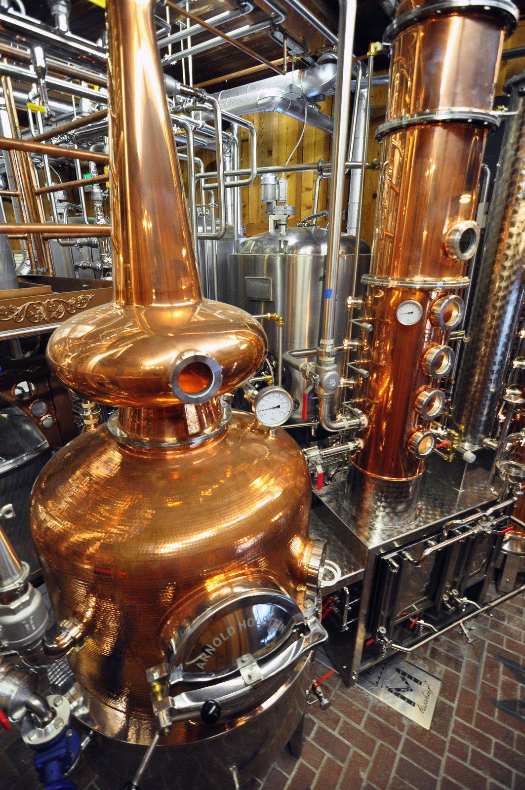 Fremont Mischief’s main still, named Nadia (the stills and tanks all have names) produces an impressive quantity of bottles per month. (Sherlock prefers not to reveal the actual number.)
