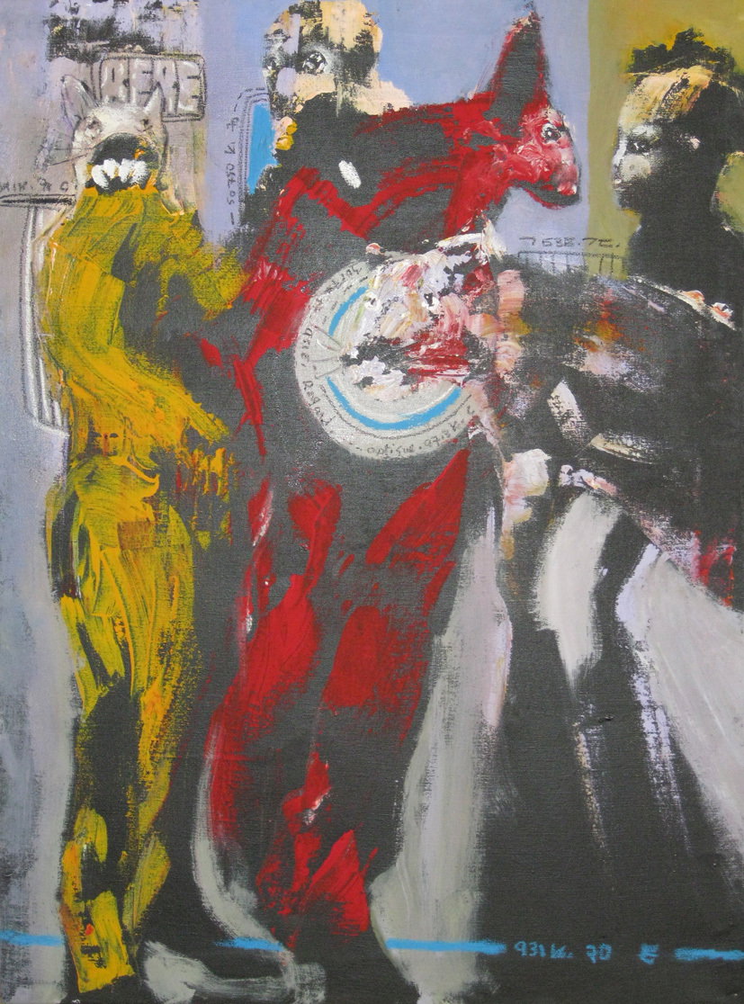Image courtesy MIA Gallery.Soly Cissé, Untitled, acrylic on canvas, 2011.