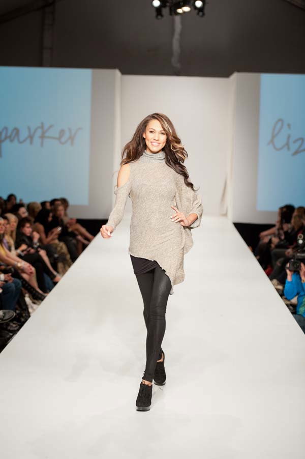 I asked Parker to explain how LA’s fashion week is different than New York’s. We don’t hear as much about it—there are no crush-worthy street style photos of Anna or Kanye and crew on style.com and similar sites. It’s just an altogether different thing. Here’s how Parker puts it: ‘It is about wearable fashion, not some BS look that is not wearable for the West Coast lifestyle. it’s more casual and more approachable. There definitely are celebs there, for example I met Janice Dickenson at my show, which was fun.’