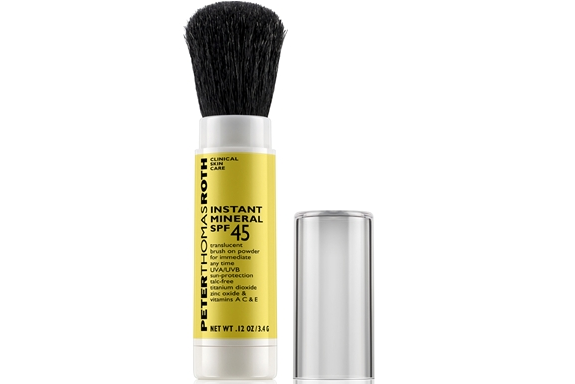 'I know all about the benefits of sun protection and I haven't seen a tanning bed since I was a teen, but for whatever reason I still struggle applying sunscreen every day. Or at least I did until I discovered the Peter Thomas Roth Instant Mineral SPF ($30, Sephora). No sticky mess, easy to apply and tote around in my purse, and most importantly, it works. Powdered sunscreen, people. This is a game changer for me.'

Image via Peter Thomas Roth
